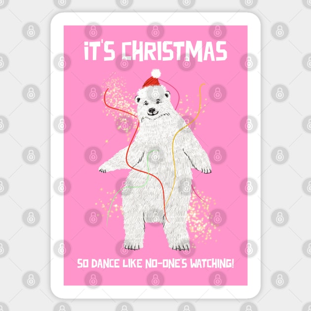 Polar Bear Dancing Christmas Greeting Sticker by AdamRegester